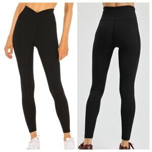 Year Of Ours Black Veronica Ribbed Leggings Sz M